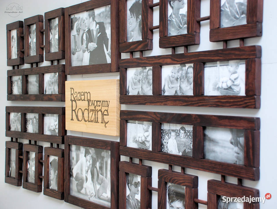 Galeria Ścienna drewniane ramki na zdjęcia Gdynia