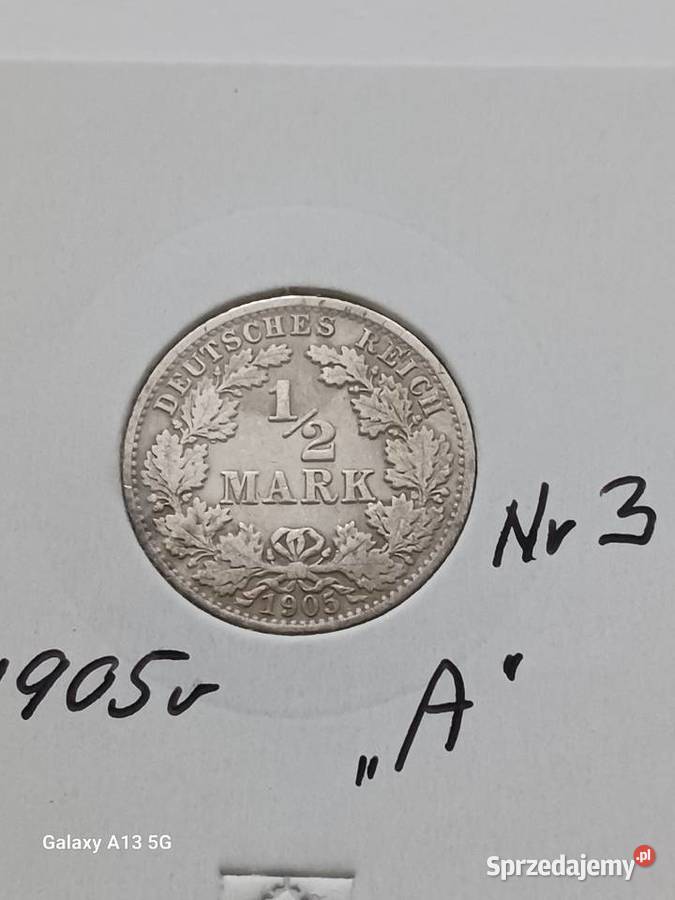 12 Marki Prusy 1905 r 3 mennica A Numizmatyka wielkopolskie Konin