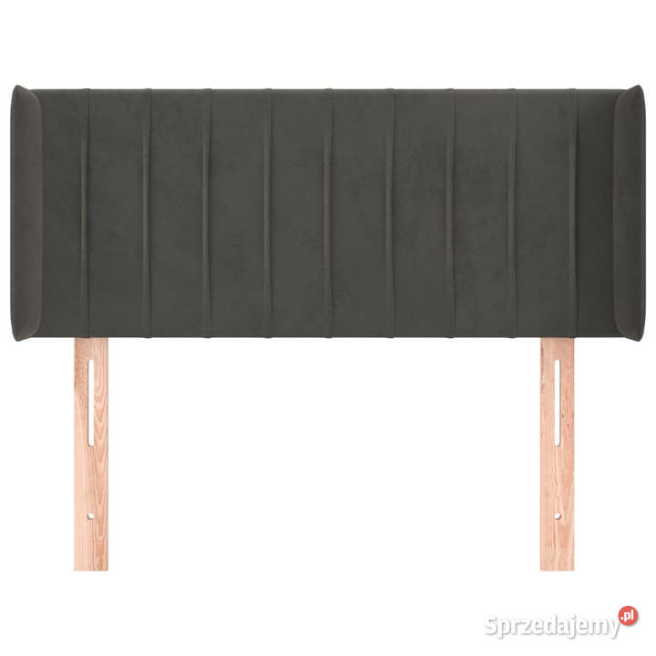 Zagłówek uszak ciemnoszary 83x16x7888 aksamit Warszawa
