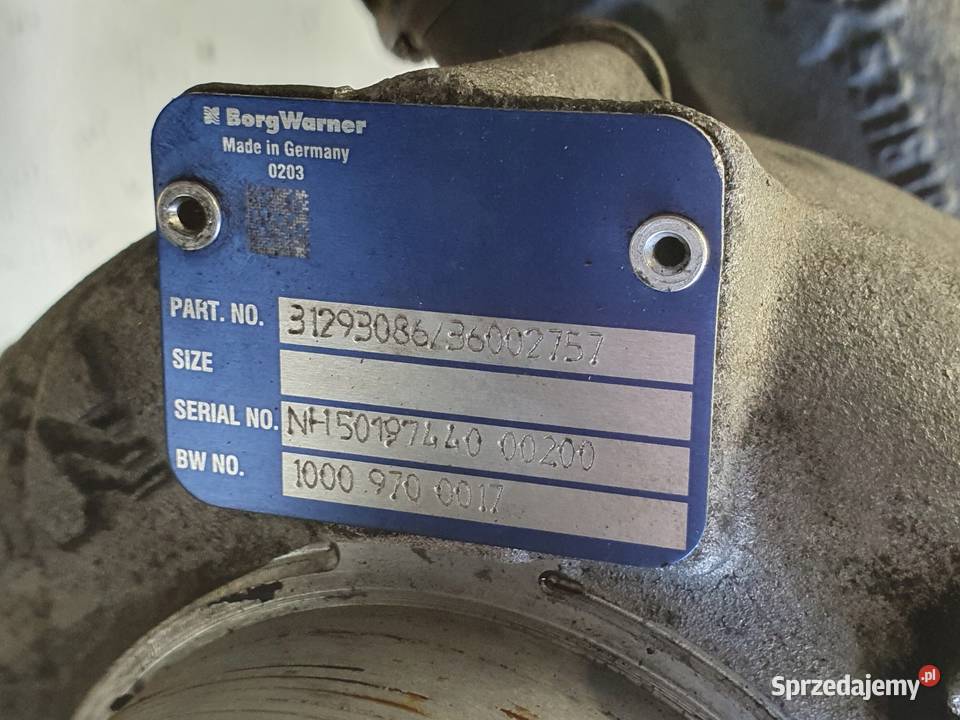 TURBOSPRĘŻARKA Volvo V60 XC60 S80 24 D5 turbo Rudka