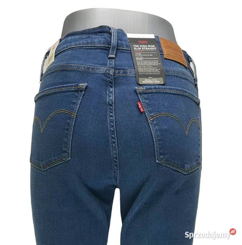 Damskie jeansy Levis 724 wysoki stan proste nowe Tarnowskie Góry