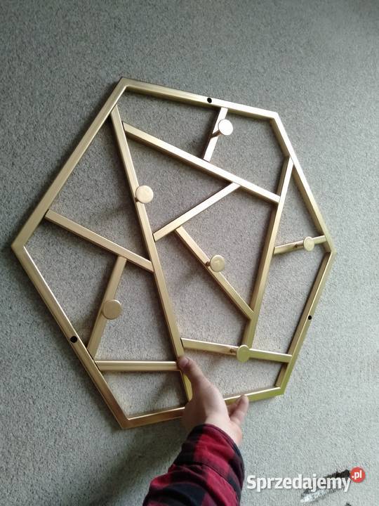 Wieszak złoty heksagon Pozostałe Tomaszów Lubelski