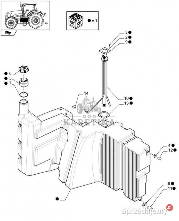 Holland T6010 Zbiornik paliwa 47469840 wielkopolskie