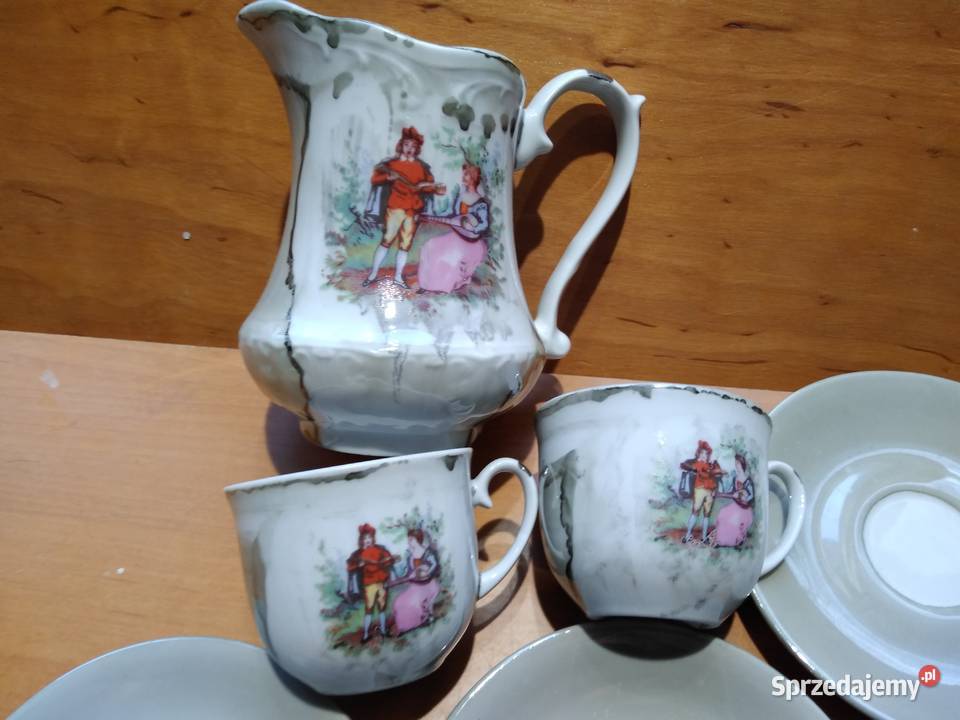 Porcelana Włocławek filiżnki dzbanek talerzyki