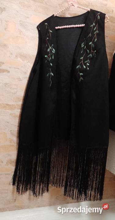 3XL4XL 4648 Ekskluzywna czarna kamizelka Kraków sprzedam