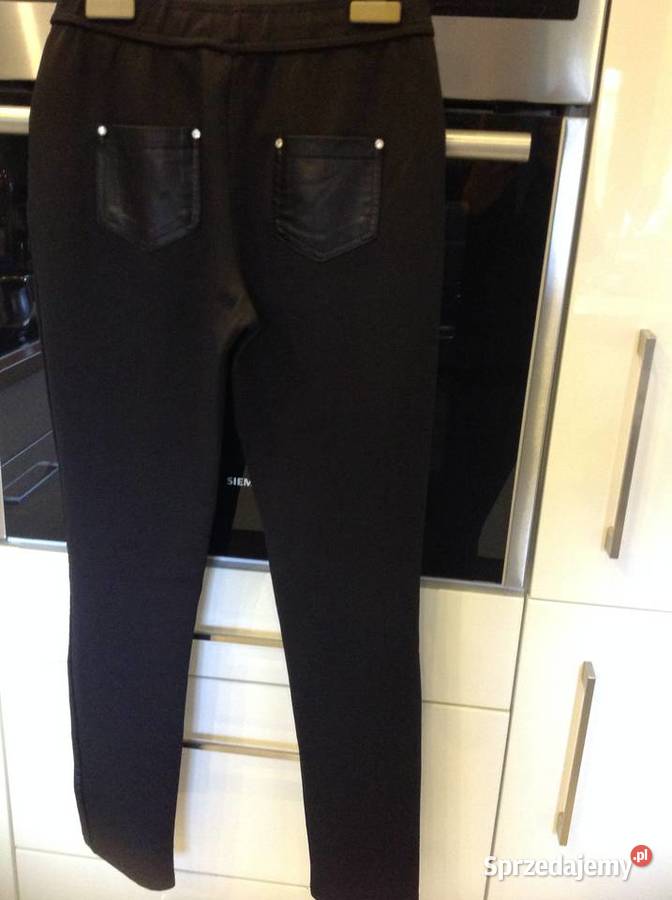 Czarne Spodnie Legginsy Damskie GIORGIA S j nowe Spodnie Nowa Sól