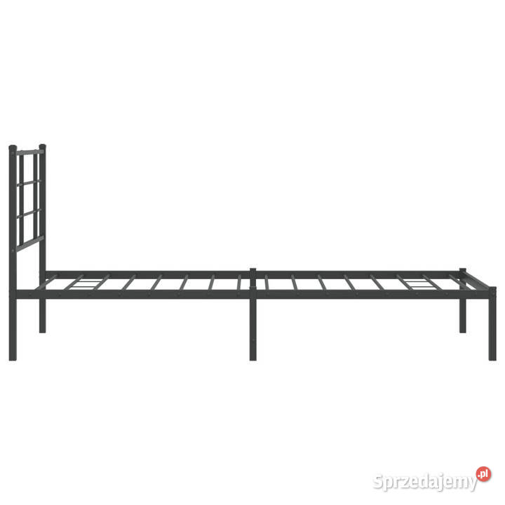 Łóżko Metalowe Czarne Rama Łóżka Ze Stelażem