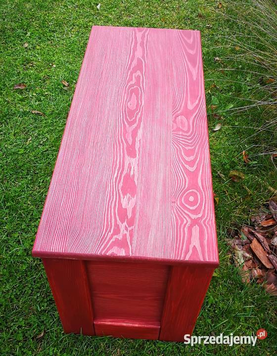 Skrzynia drewniana stolik kawowy pufa siedzisko Radków