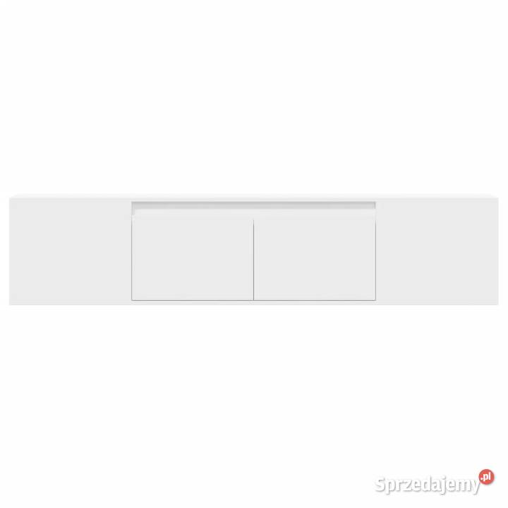 Ścienna szafka pod TV z LED biała 180x31x395 mazowieckie