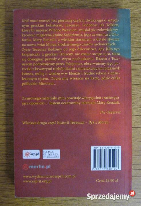 Mary Renault Król musi umrzeć Parczew