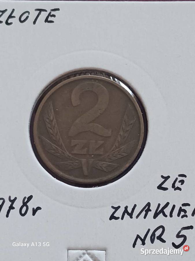 2 Złote 1978 r 5 najniższy nakład Antyki, Sztuka, Kolekcje Konin sprzedam