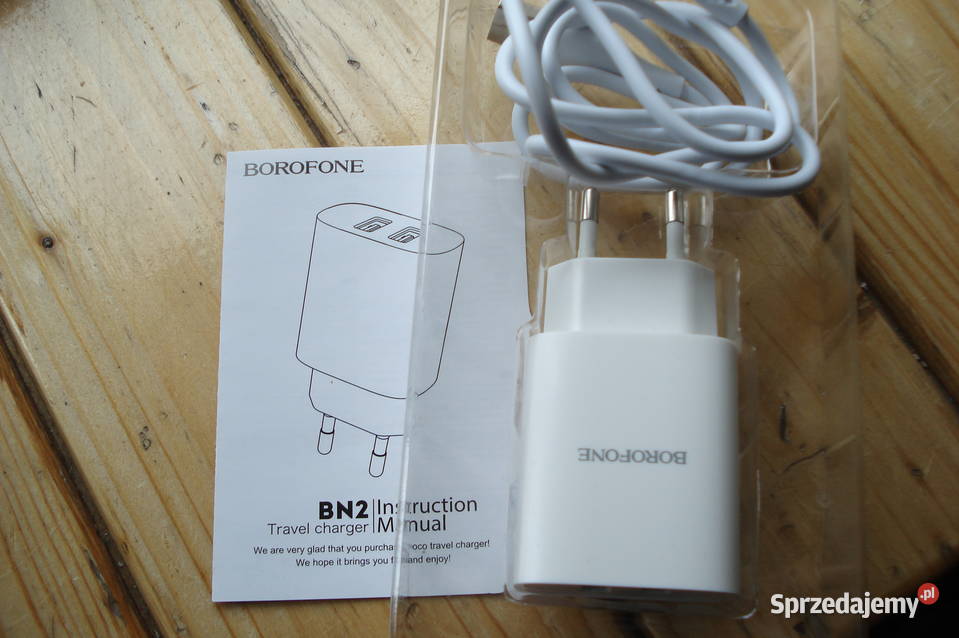Ładowarka z kablem nowa dual port micro USB
