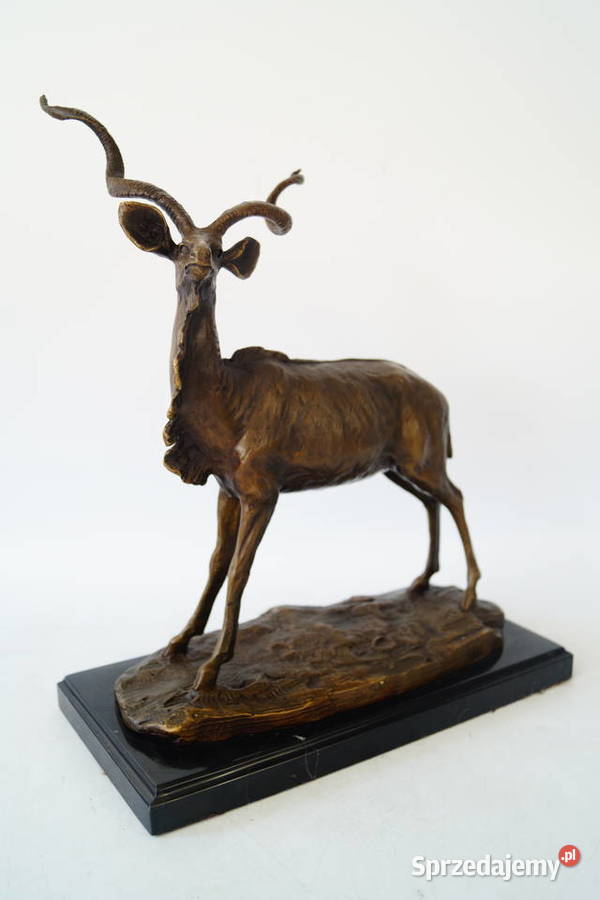 Figura z brązu rzeźba Antylopa prezent myślistwo Gizałki