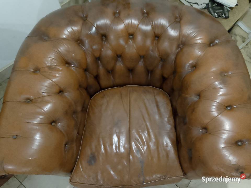 Komplet mebli skórzanych Chesterfield Ostrów Mazowiecka