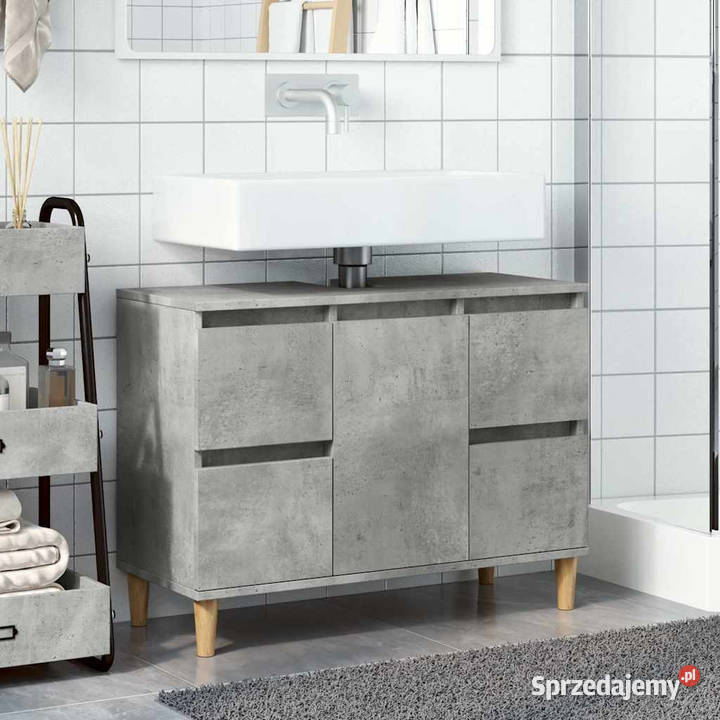 Szafka pod umywalkę szarość betonu 80x33x60 mazowieckie