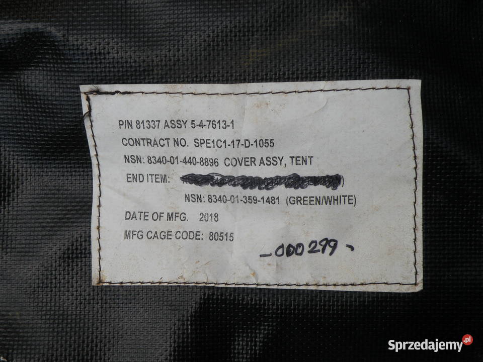 Namiot Us Army five soldier crew tent greenwhite Wrocław