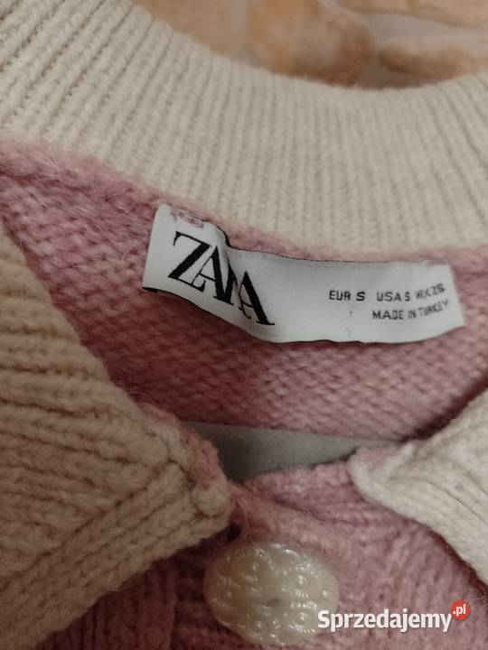 36S ZARA Różowy kombinezon dzianinowy z Madrytu Zara Kraków