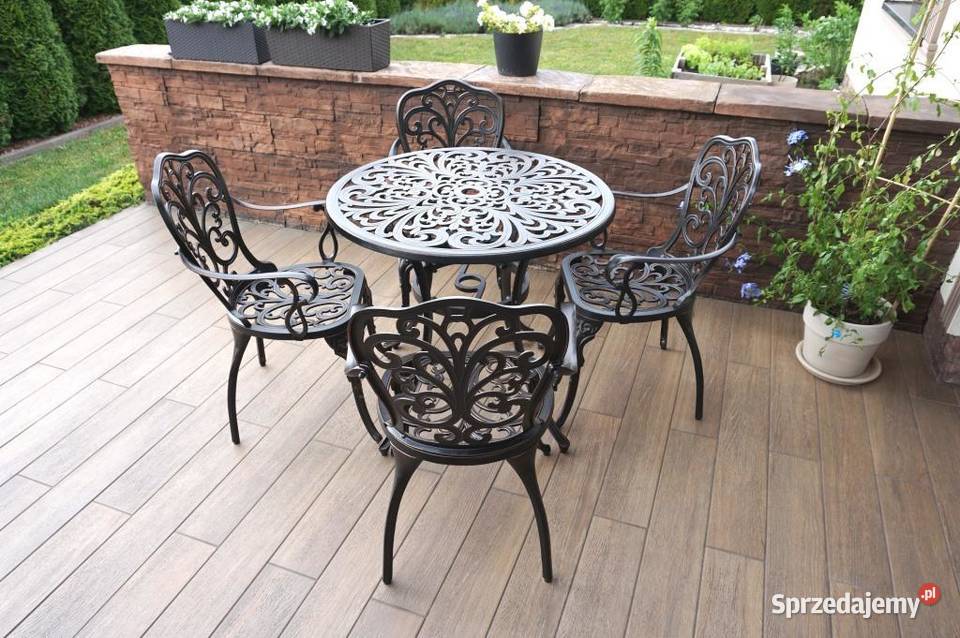 Meble aluminiowe komplet rustykalny 4 osobowy mazowieckie