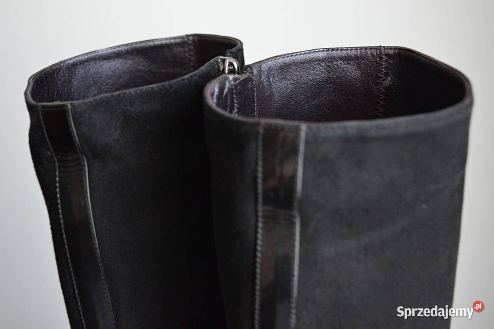 FANTASTYCZNA szpilka i platforma kozaki Barbara czarny Kozaki Białystok