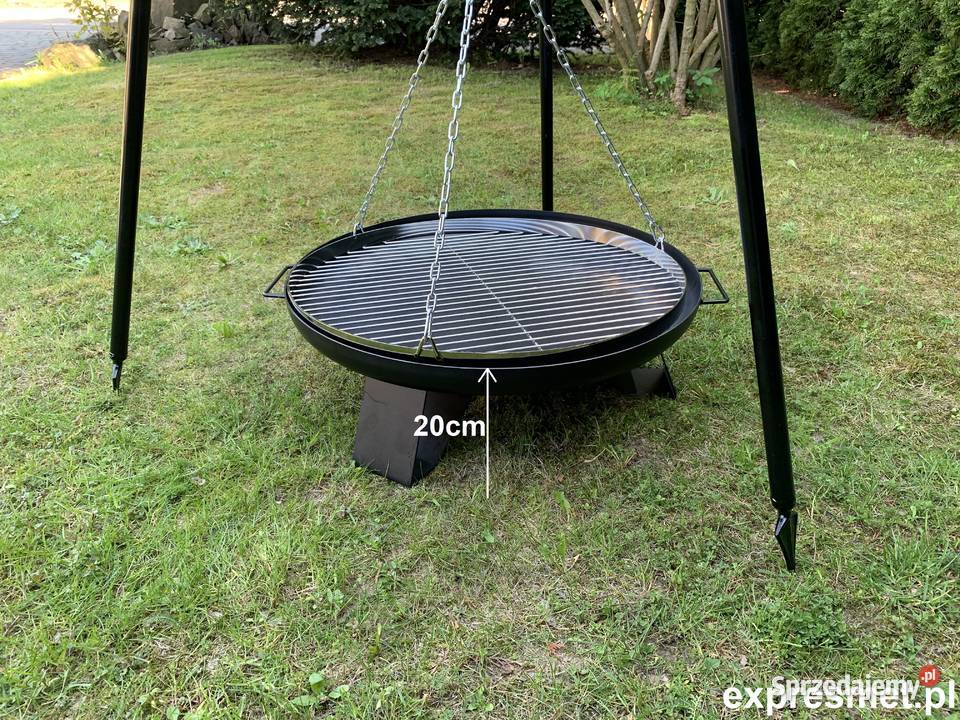 Grill ogrodowy wiszący Trójnóg KUTY DUŻY RUSZT Kraków