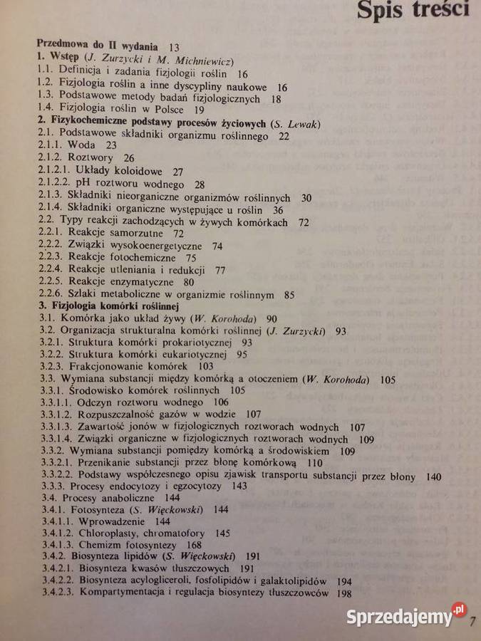Fizjologia roślin Zurzycki J Michniewicz M dolnośląskie Wrocław