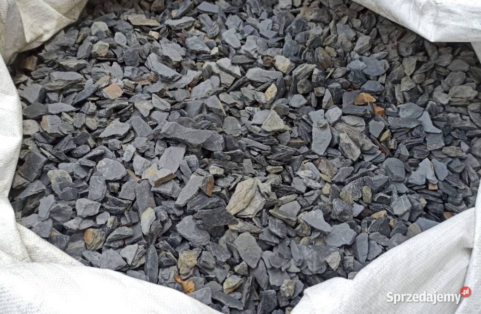 Kora Antracytowa czarna kora kamienna łupek grys