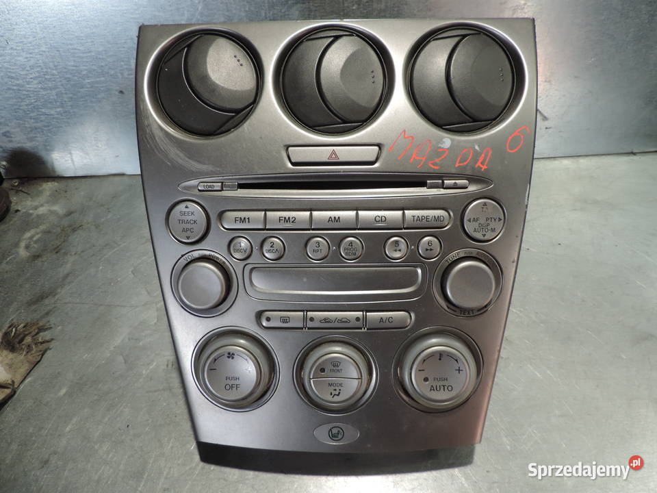 MAZDA 6 PANEL CENTRALNY PANEL KLIMATYZACJI RADIO Nowy Sącz sprzedam