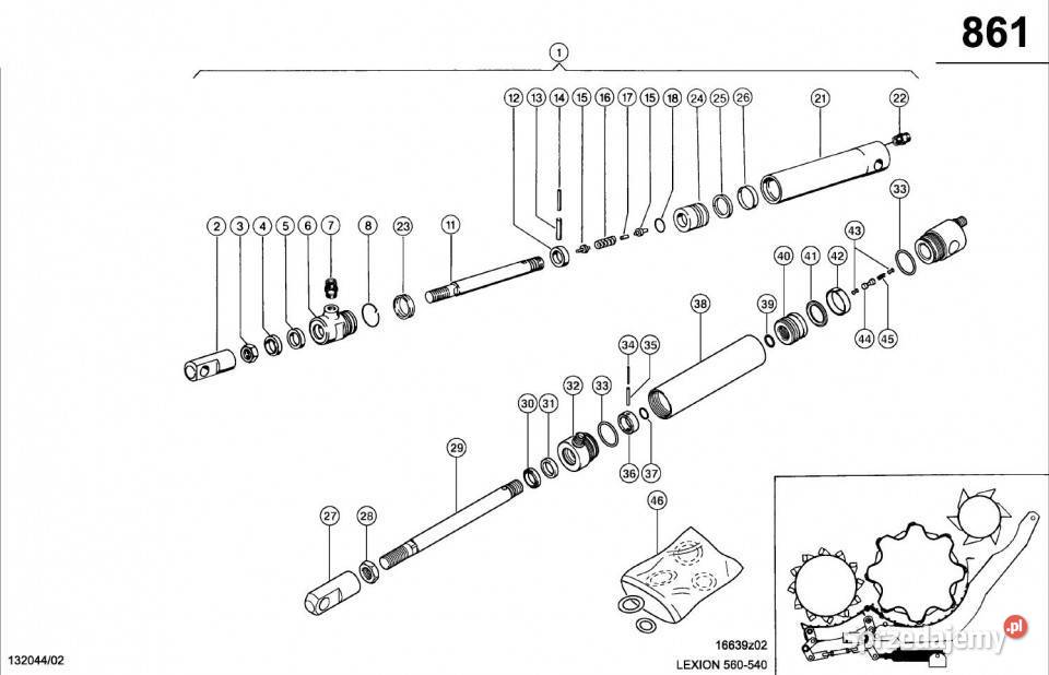 Claas Lexion 560 RURA CYLINDRA 0000418860 wielkopolskie Jastrzębniki