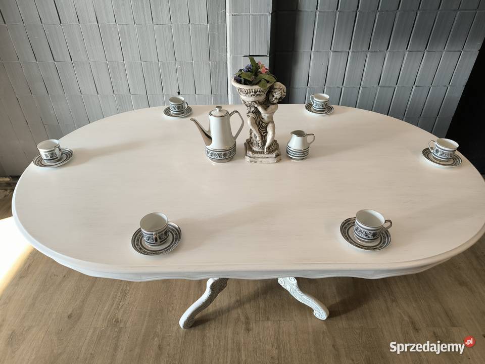 Piękny owalny stół w stylu Shabby Chic Okazja Pruszków