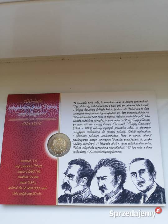 Polska 5 złotych 2018 Niepodległość blister Poznań