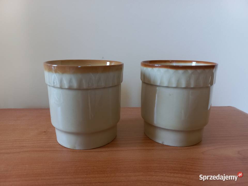 Kubek bez ucha Tułowice PRL Porcelana i szkło