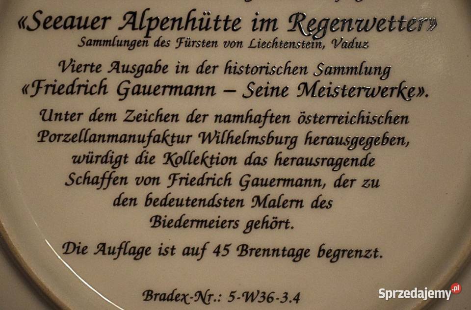 Talerz ozdobny z austriackiej fabryki porcelany Porcelana i szkło kujawsko-pomorskie Chełmno