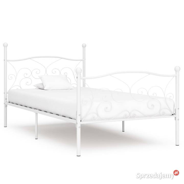 vidaXL Rama łóżka ze stelażem z listw biała Warszawa
