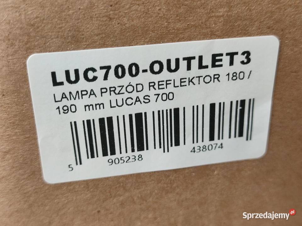 LAMPA PRZÓD REFLEKTOR 180 190 mm LUCAS 700 osobowe