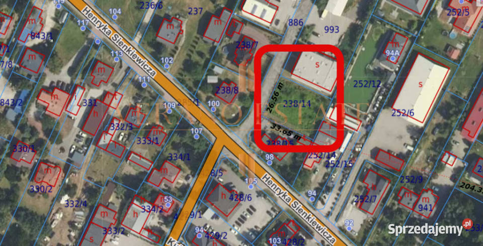 900 m2 Sienkiewicza inwestycyjna handlowo-usługowa Stare Babice sprzedam
