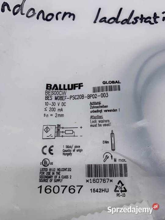 Balluff BES00CW BES M08EFPSC20BBP02003 Czujnik Warszawa sprzedam