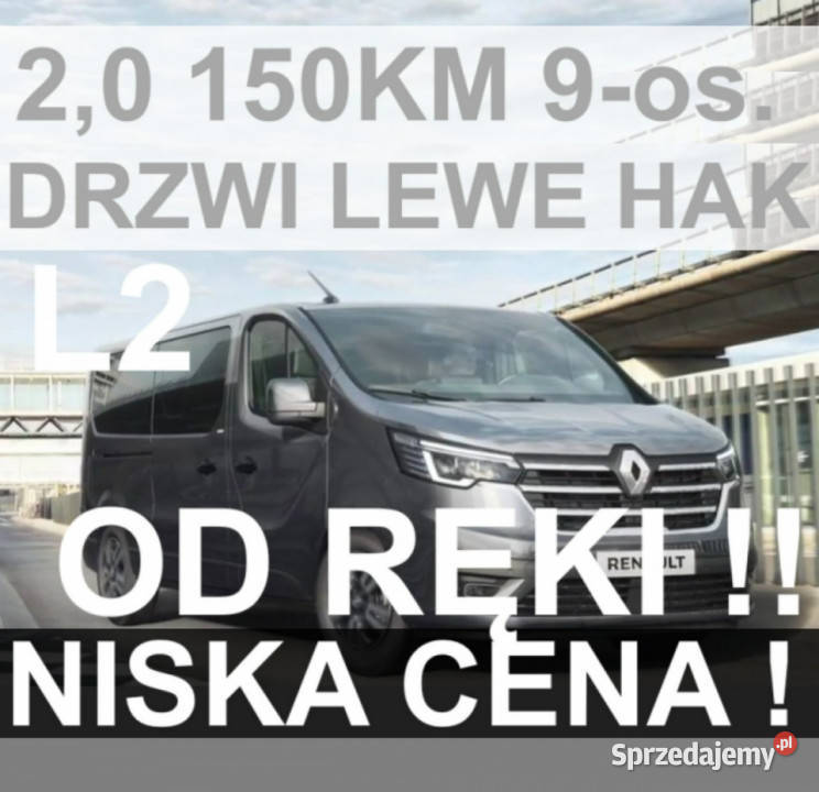 Renault Trafic L2 150 20 Drzwi Lewe Hak Niska światła przeciwmgielne zachodniopomorskie Szczecinek