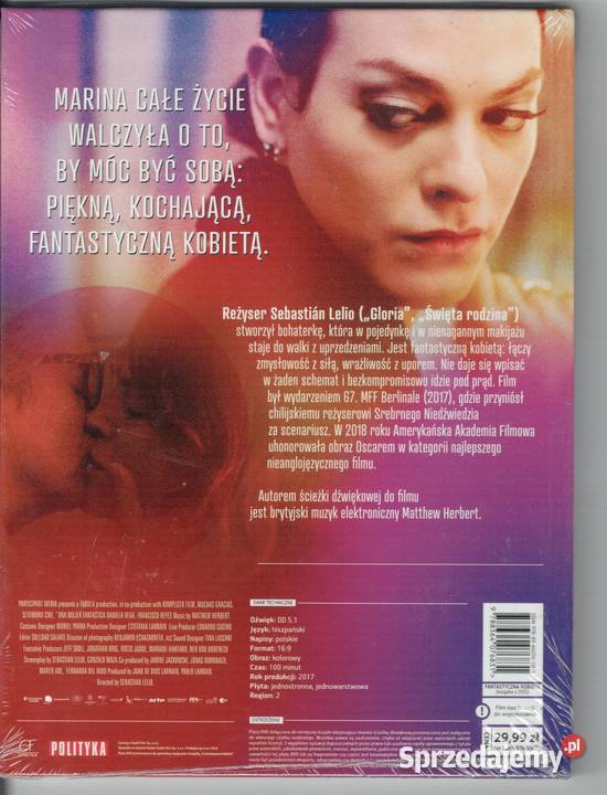 FANTASTYCZNA KOBIETA DVD Sebastian Lelio OSCAR Warszawa