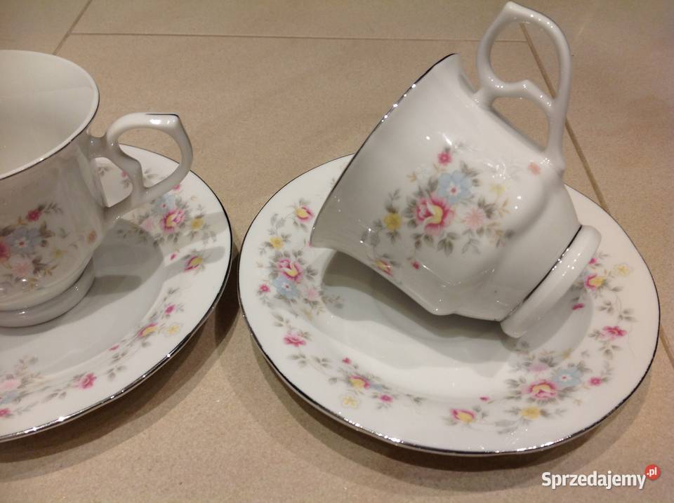 Filiżanka z Podstawkiem Stara Porcelana Hebei biały Nowa Sól sprzedam