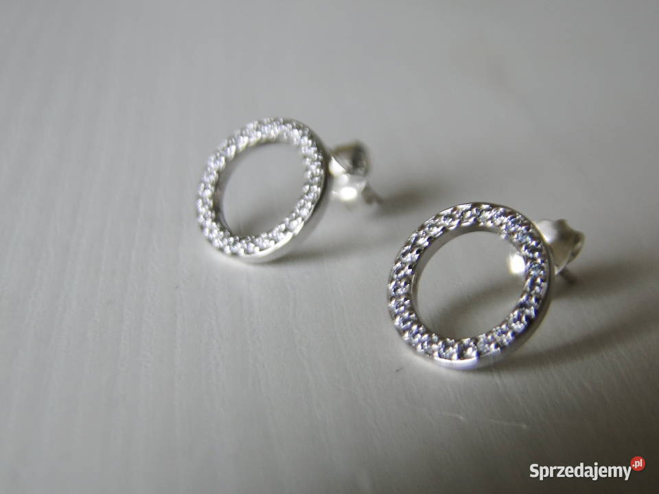 Piękne subtelne kolczyki srebro 925
