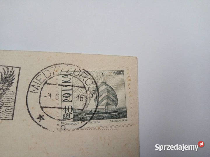 Pocztówka Międzyzdroje 1962r Znaczek Dąbrowa Górnicza