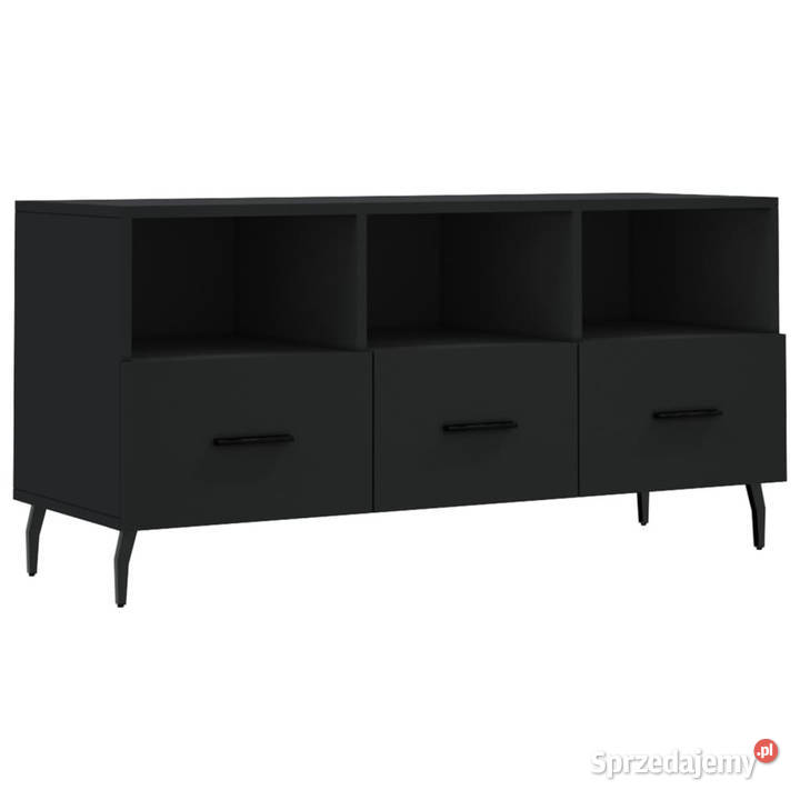 Szafka pod TV czarna 102x36x50 materiał