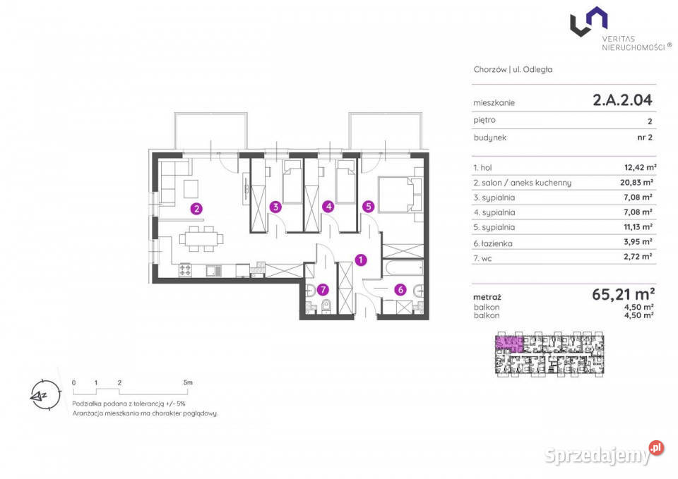 Mieszkanie 6221m 4 pokoje Chorzów
