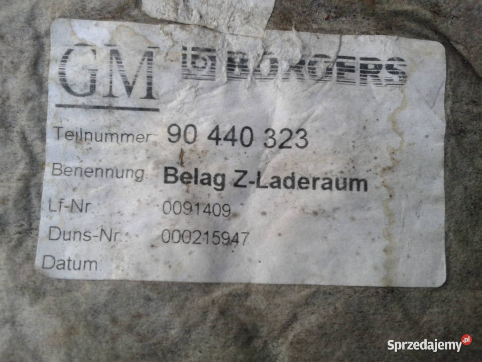 DYWAN WYKŁADZINA BAGAŻNIKA OPEL ASTRA II G KOMBI