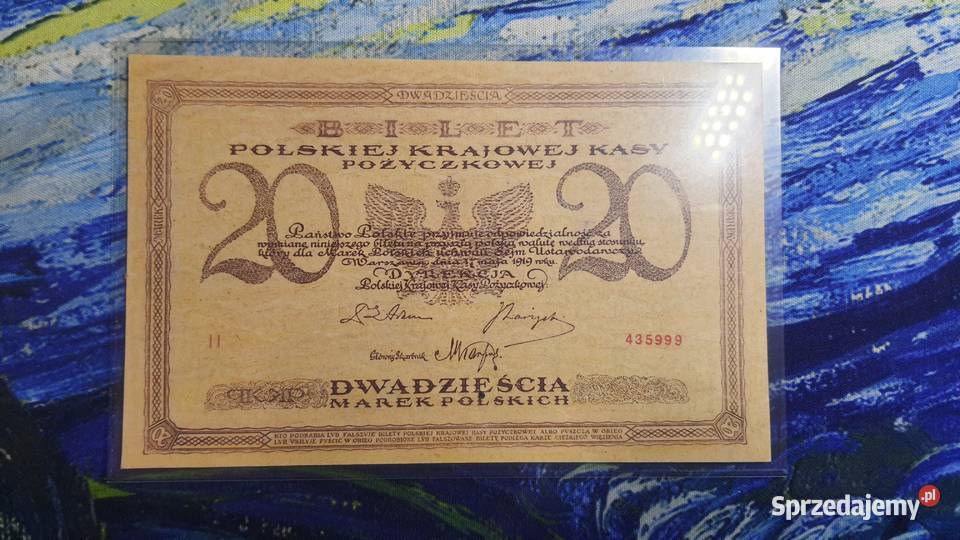 RARYTAS 20 MAREK POLSKICH 1919 s H Numizmatyka mazowieckie Warszawa