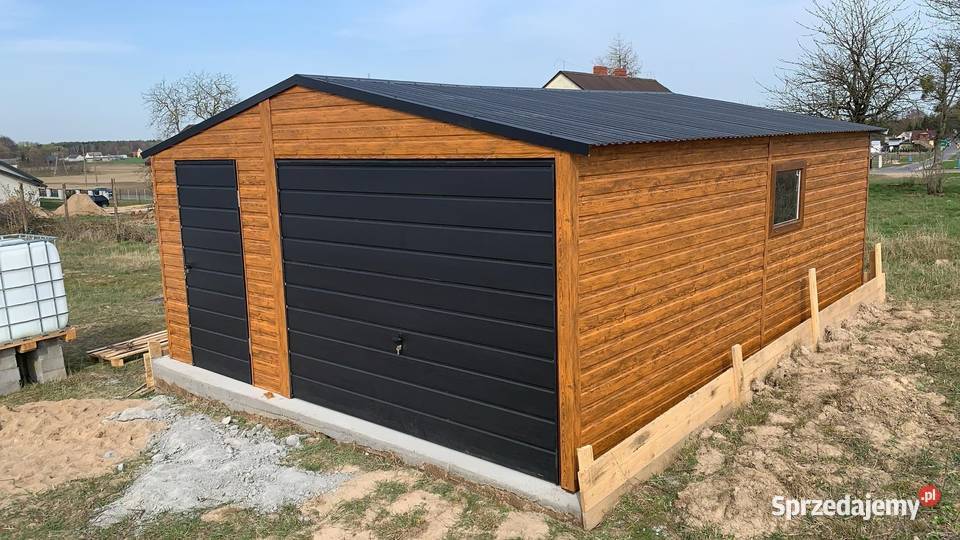 Garażgaraże blaszane 6x56x6 struktura drewna Włocławek sprzedam