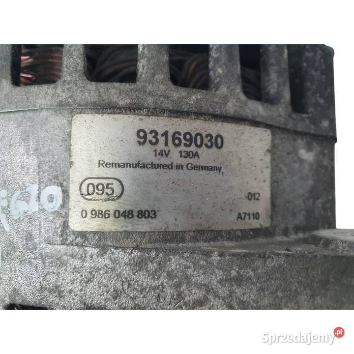 ALTERNATOR Opel Vectra C Signum Astra H Zafira B Układ elektryczny silnika