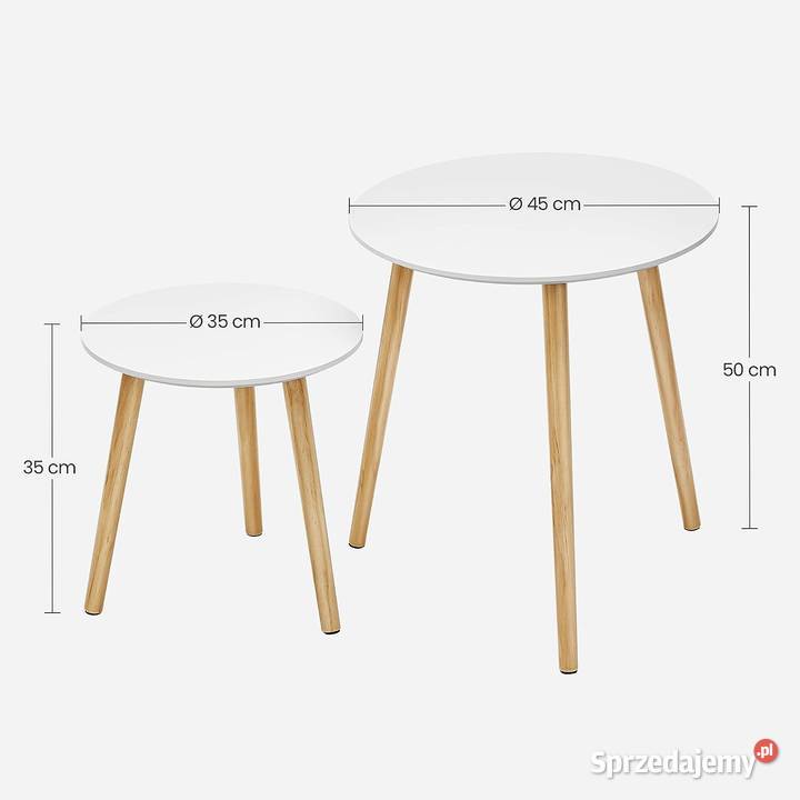 Songmics LET07WN zestaw stolików pomocniczych 45cm sprzedam