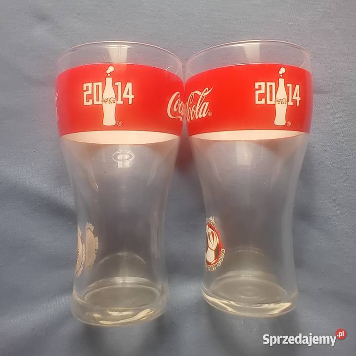 Dwie kolekcjonerskie kibicowskie szklanki Coca Koźminek