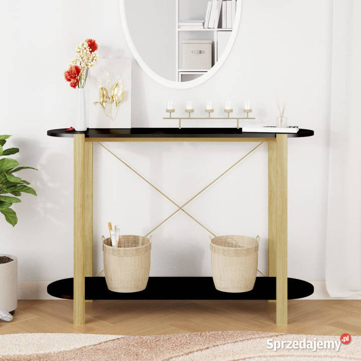 Stolik konsolowy czarny 110x38x75 materiał Warszawa sprzedam